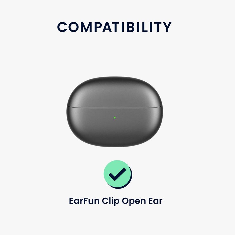 TV, Audio-Video si Foto - Portabile audio - Casti audio - Husa casti Kwmobile pentru EarFun Clip Open Ear, protectie la zgarieturi, Silicon, negru - Infinity.ro