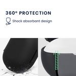 TV, Audio-Video si Foto - Portabile audio - Casti audio - Husa casti Kwmobile pentru SteelSeries Arctis Gamebuds, protectie la zgarieturi, Silicon, negru - Infinity.ro