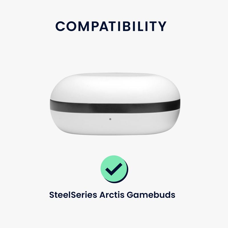 TV, Audio-Video si Foto - Portabile audio - Casti audio - Husa casti Kwmobile pentru SteelSeries Arctis Gamebuds, protectie la zgarieturi, Silicon, negru - Infinity.ro