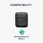 TV, Audio-Video si Foto - Portabile audio - Casti audio - Husa casti Kwmobile pentru Marshall Minor IV, Minor 4, protectie la zgarieturi, Silicon, albastru - Infinity.ro