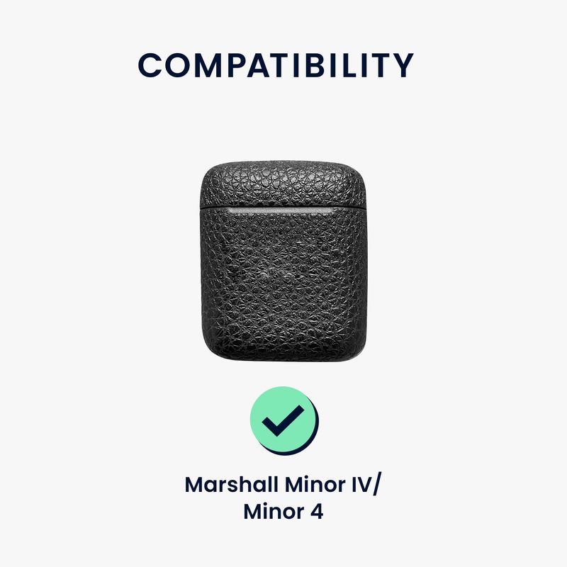 TV, Audio-Video si Foto - Portabile audio - Casti audio - Husa casti Kwmobile pentru Marshall Minor IV, Minor 4, protectie la zgarieturi, Silicon, albastru - Infinity.ro