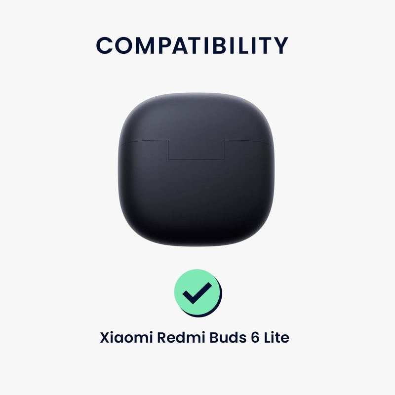 TV, Audio-Video si Foto - Portabile audio - Casti audio - Husa casti Kwmobile pentru Xiaomi Redmi Buds 6 Lite, protectie la zgarieturi, Silicon, portocaliu - Infinity.ro