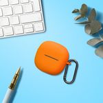 TV, Audio-Video si Foto - Portabile audio - Casti audio - Husa casti Kwmobile pentru Xiaomi Redmi Buds 6 Lite, protectie la zgarieturi, Silicon, portocaliu - Infinity.ro
