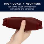 PC, gaming si accesorii - Retelistica - Cabluri si accesorii - Geanta organizatoare cabluri Kwmobile, protectie la socuri si zgarieturi, neopren si textil, rosu - Infinity.ro