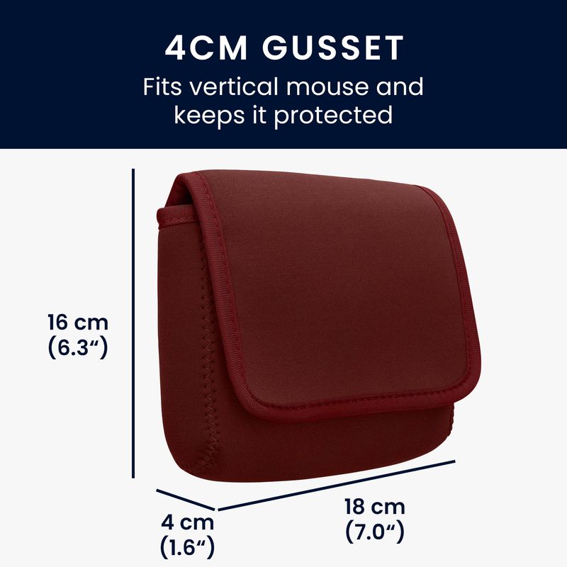 PC, gaming si accesorii - Retelistica - Cabluri si accesorii - Geanta organizatoare cabluri Kwmobile, protectie la socuri si zgarieturi, neopren si textil, rosu - Infinity.ro