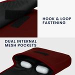 PC, gaming si accesorii - Retelistica - Cabluri si accesorii - Geanta organizatoare cabluri Kwmobile, protectie la socuri si zgarieturi, neopren si textil, rosu - Infinity.ro