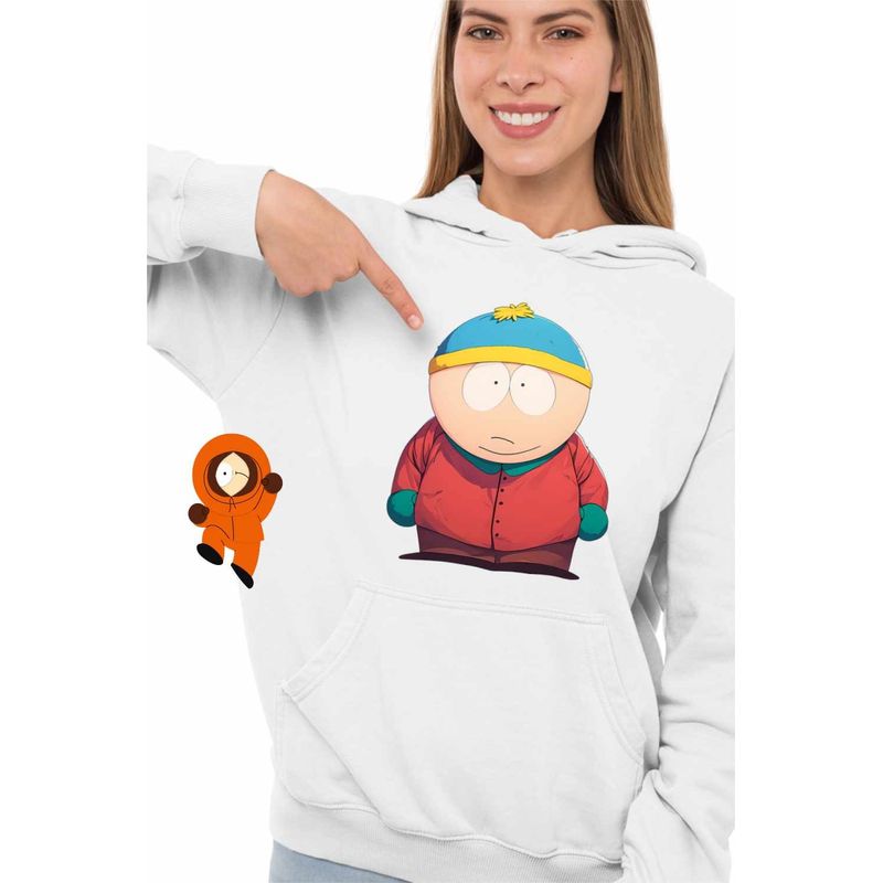 Fashion, accesorii si bijuterii - Femei - Imbracaminte femei - Hanorace femei - Hanorac Femei South Park Eric Cartman, alb, marime 2XL - Infinity.ro