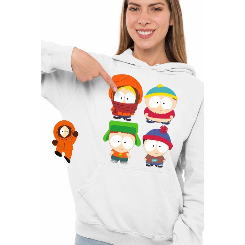 Fashion, accesorii si bijuterii - Femei - Imbracaminte femei - Hanorace femei - Hanorac Femei South Park Gradinita Prescolari, alb, marime 2XL - Infinity.ro