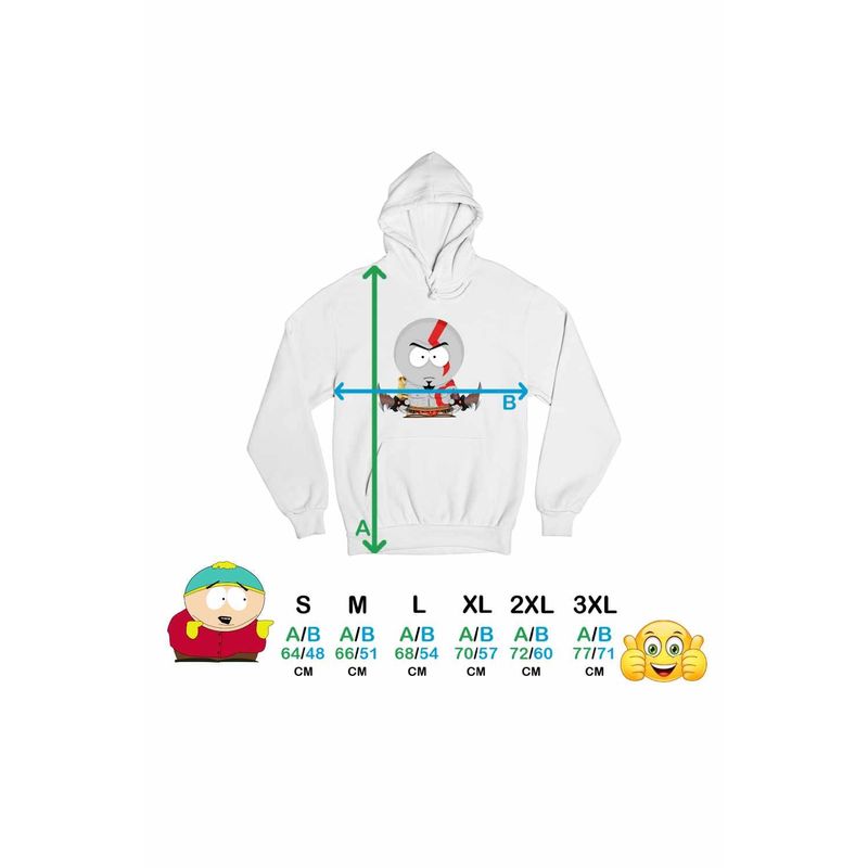 Fashion, accesorii si bijuterii - Femei - Imbracaminte femei - Hanorace femei - Hanorac Femei South Park God Of War Viking Razboinic, alb, marime 2XL - Infinity.ro