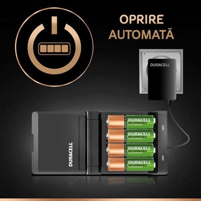Casa si Gradina - Electrice - Accesorii electrice - Baterii, acumulatori si incarcatoare - Incarcator Duracell CEF14, 2 x acumulatori AAK2 1300 mAh + 2 x acumulatori AAAK2 750 mAh - Infinity.ro