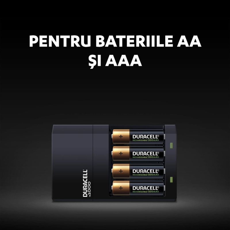 Casa si Gradina - Electrice - Accesorii electrice - Baterii, acumulatori si incarcatoare - Incarcator Duracell CEF14, 2 x acumulatori AAK2 1300 mAh + 2 x acumulatori AAAK2 750 mAh - Infinity.ro