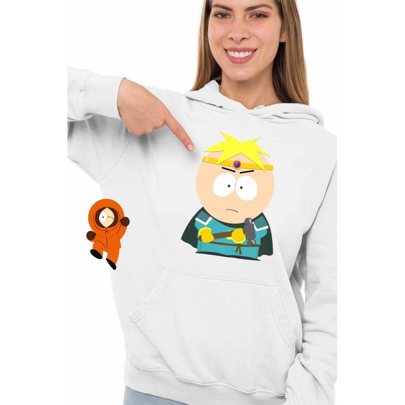 Fashion, accesorii si bijuterii - Femei - Imbracaminte femei - Hanorace femei - Hanorac Femei South Park Paladin Butters Fantasy Alter Ego, alb, marime 2XL - Infinity.ro