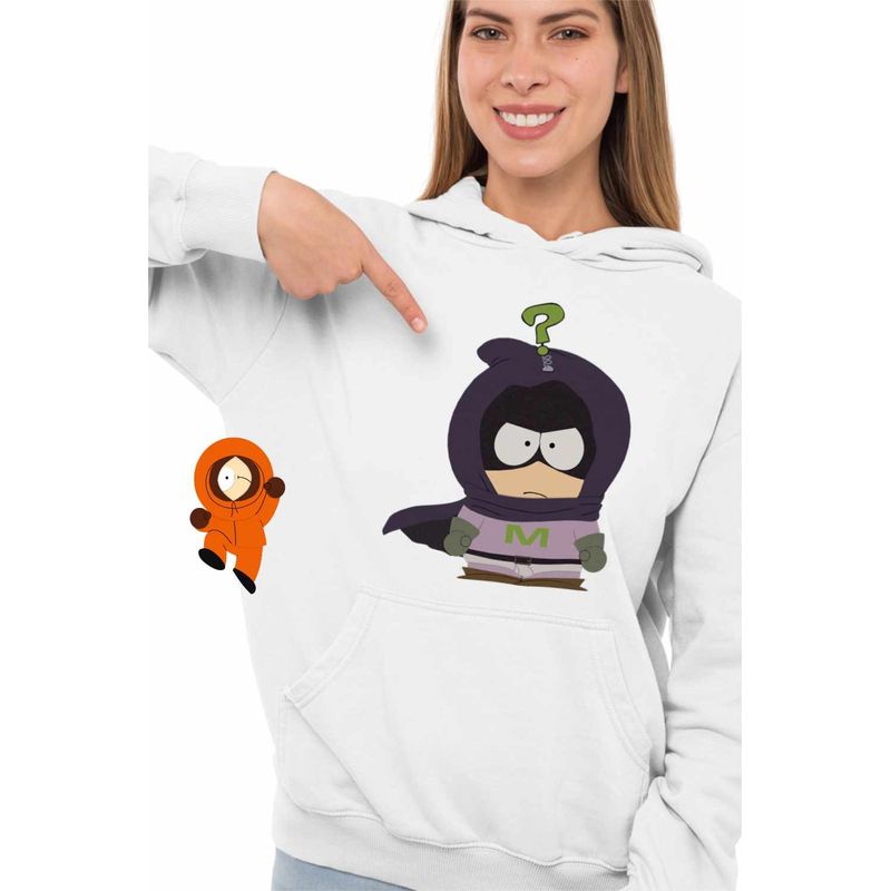 Fashion, accesorii si bijuterii - Femei - Imbracaminte femei - Hanorace femei - Hanorac Femei South Park Mysterion Rises, alb, marime 2XL - Infinity.ro
