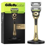Ingrijire personala si Cosmetice - Aparate & accesorii ingrijire personala - Aparate de ras si tuns - Aparate de ras clasice - Aparat de ras Gillette Gold Labs pentru barbati, 2 rezerve, suport magnetic - Infinity.ro