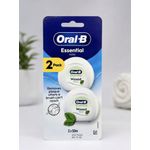 Ingrijire personala si Cosmetice - Igiena dentara - Rezerve si accesorii - Ata dentara Oral-B Essential Floss Mint Waxed Duo Pack, 100 m, menta, cerata, curatare interdentara eficienta - Infinity.ro