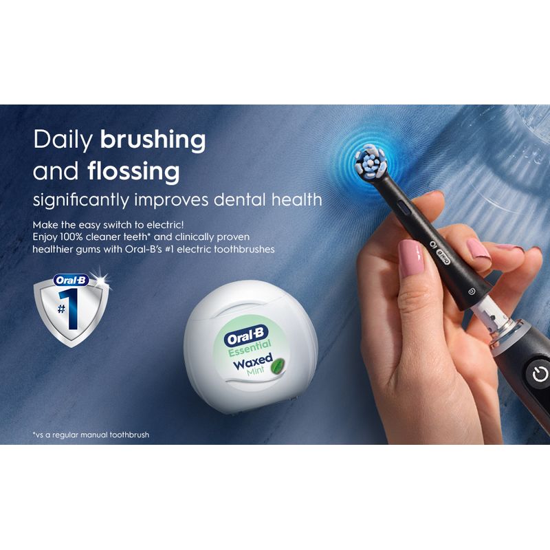 Ingrijire personala si Cosmetice - Igiena dentara - Rezerve si accesorii - Ata dentara Oral-B Essential Floss Mint Waxed Duo Pack, 100 m, menta, cerata, curatare interdentara eficienta - Infinity.ro