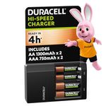 Casa si Gradina - Electrice - Accesorii electrice - Baterii, acumulatori si incarcatoare - Incarcator de baterii 4h duracell 2x aa 1300mah 2x aaa 750mah - Infinity.ro