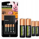 Casa si Gradina - Electrice - Accesorii electrice - Baterii, acumulatori si incarcatoare - Incarcator de baterii 4h duracell 2x aa 1300mah 2x aaa 750mah - Infinity.ro