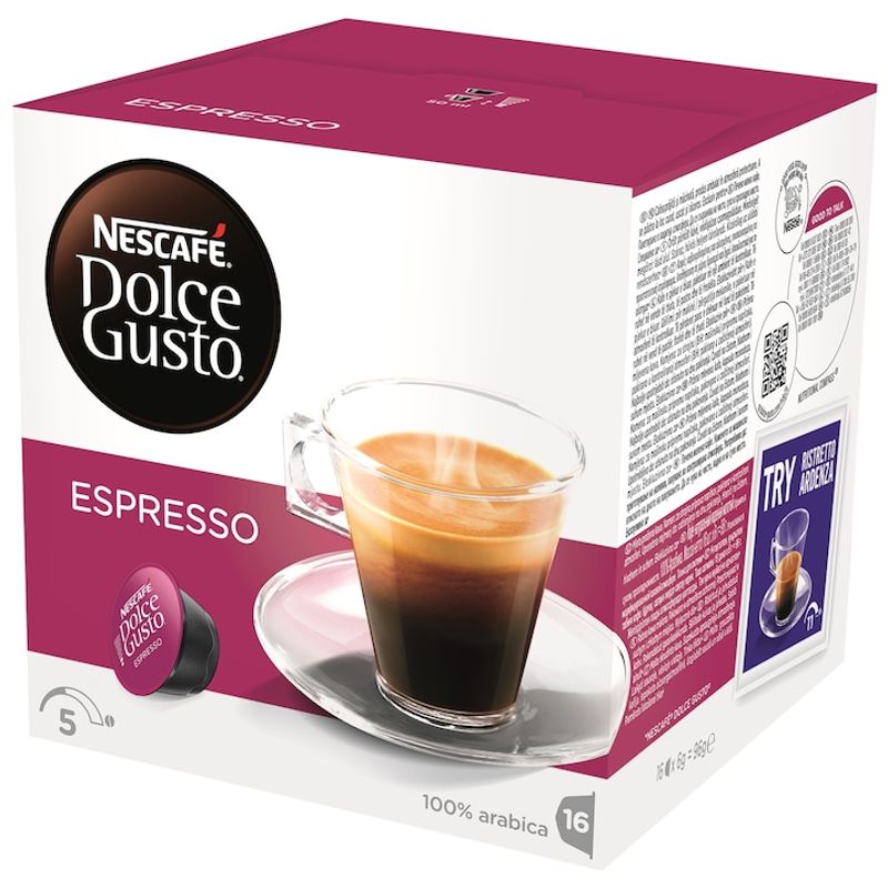 Market - Cafea si ceaiuri - Cafea - Capsule si paduri cafea - Set 3 x Capsule Nescafé Dolce Gusto Espresso, 48 capsule, 264g - Infinity.ro