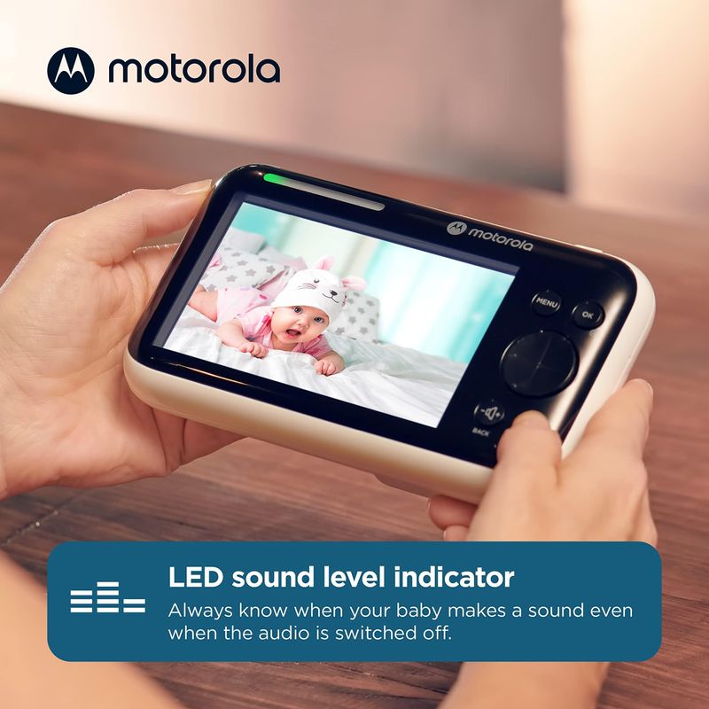 Casa si Gradina - Mobilier - Mobilier copii - Monitoare video copii - Monitor video pentru bebelusi Motorola Nursery PIP1500, ecran 5", comunicare bidirectionala, raza de actiune 300 m, alb - Infinity.ro