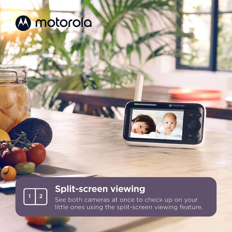 Casa si Gradina - Mobilier - Mobilier copii - Monitoare video copii - Monitor video pentru bebelusi Motorola Nursery PIP1500, ecran 5", comunicare bidirectionala, raza de actiune 300 m, alb - Infinity.ro