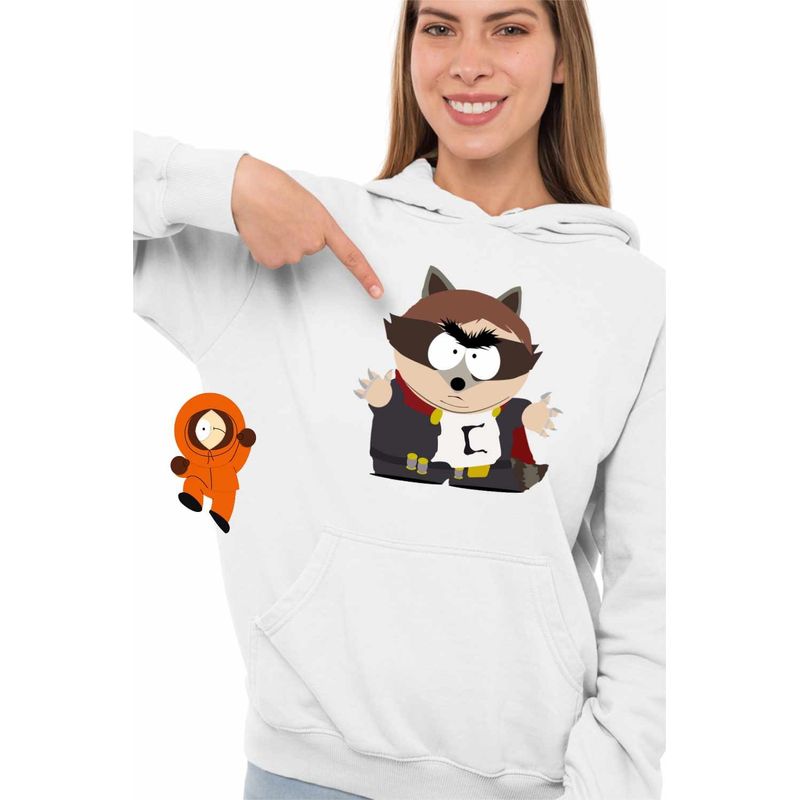 Fashion, accesorii si bijuterii - Femei - Imbracaminte femei - Hanorace femei - Hanorac Femei South Park The Coon Raton Cartman, alb, marime 2XL - Infinity.ro