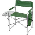 Sport si Outdoor - Camping - Mobilier pentru camping - Scaune camping - Scaun pliabil pentru camping si pescuit , masa laterala rabatabila cu suport pahar, max. 120 kg, 55x45x78 cm, verde - Infinity.ro