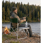Sport si Outdoor - Camping - Mobilier pentru camping - Scaune camping - Scaun pliabil pentru camping si pescuit , masa laterala rabatabila cu suport pahar, max. 120 kg, 55x45x78 cm, verde - Infinity.ro