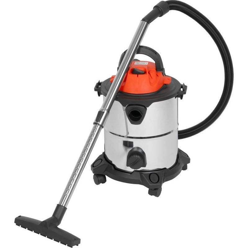 Casa si Gradina - Gradinarit si plante - Utilaje gradina - Aspiratoare, suflante si tocatoare - Aspirator industrial umed-uscat, 1200 W, rezervor inox 20 L, aspirare lichide, functie suflare, 18 kPa, accesorii incluse - Infinity.ro