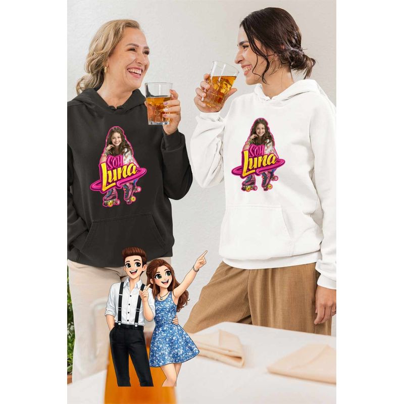 Fashion, accesorii si bijuterii - Femei - Imbracaminte femei - Hanorace femei - Hanorac Femei Soy Luna Happy Life, alb, marime 2XL - Infinity.ro