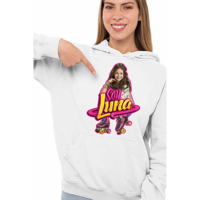 Fashion, accesorii si bijuterii - Femei - Imbracaminte femei - Hanorace femei - Hanorac Femei Soy Luna Happy Life, alb, marime 2XL - Infinity.ro