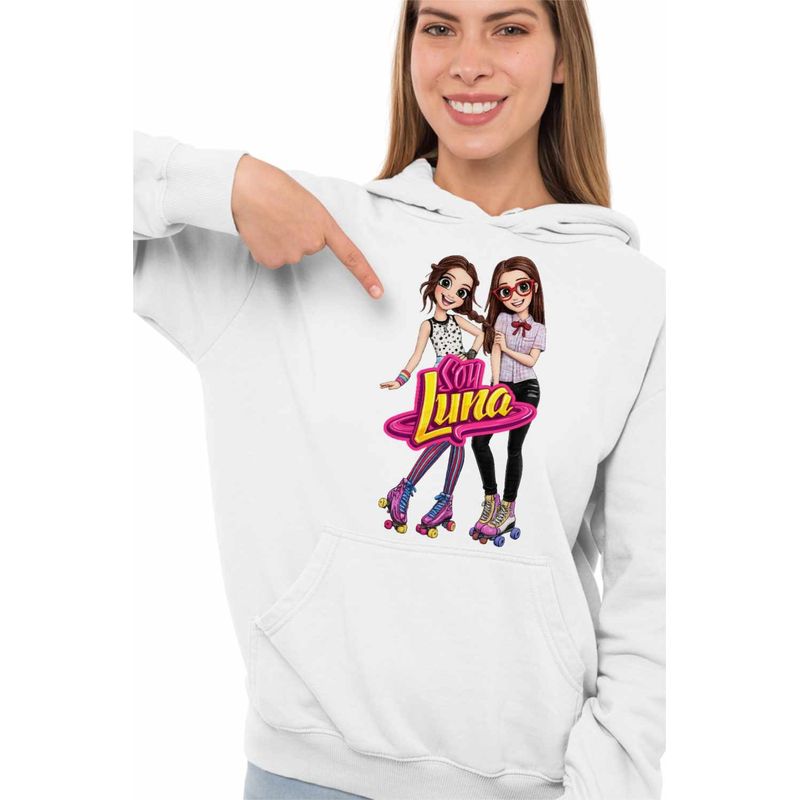 Fashion, accesorii si bijuterii - Femei - Imbracaminte femei - Hanorace femei - Hanorac Femei Soy Luna Nina Best Friends, alb, marime 2XL - Infinity.ro