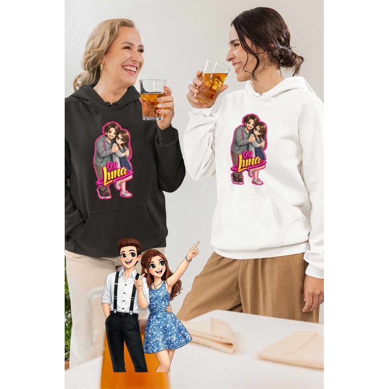 Fashion, accesorii si bijuterii - Femei - Imbracaminte femei - Hanorace femei - Hanorac Femei Soy Luna Niric, alb, marime 2XL - Infinity.ro
