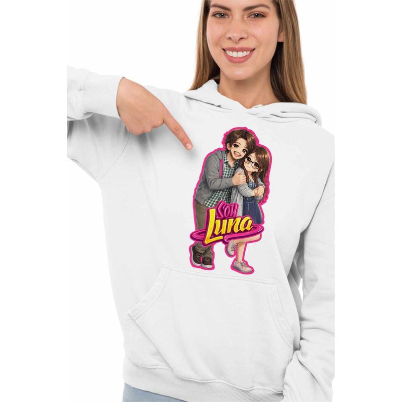 Fashion, accesorii si bijuterii - Femei - Imbracaminte femei - Hanorace femei - Hanorac Femei Soy Luna Niric, alb, marime 2XL - Infinity.ro