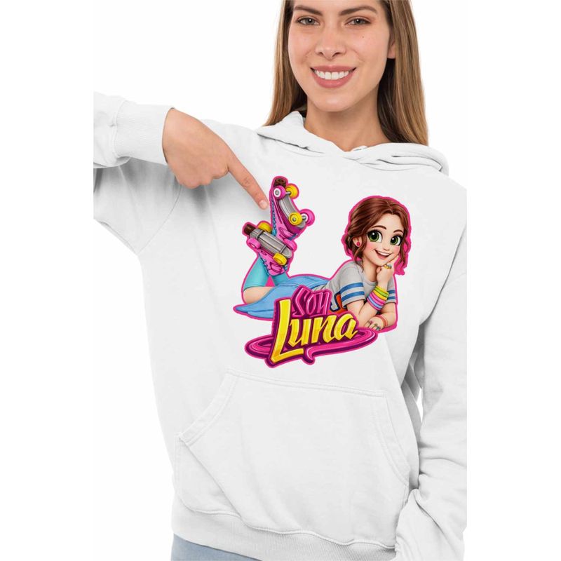 Fashion, accesorii si bijuterii - Femei - Imbracaminte femei - Hanorace femei - Hanorac Femei Soy Luna Patine Karol Sevilla, alb, marime 2XL - Infinity.ro