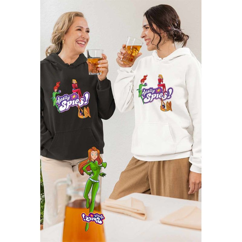 Fashion, accesorii si bijuterii - Femei - Imbracaminte femei - Hanorace femei - Hanorac Femei Spioanele Actiune Spioni Agenti Secreti, alb, marime 2XL - Infinity.ro
