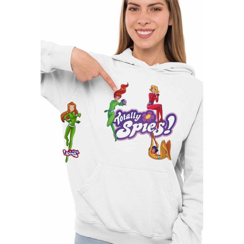 Fashion, accesorii si bijuterii - Femei - Imbracaminte femei - Hanorace femei - Hanorac Femei Spioanele Actiune Spioni Agenti Secreti, alb, marime 2XL - Infinity.ro