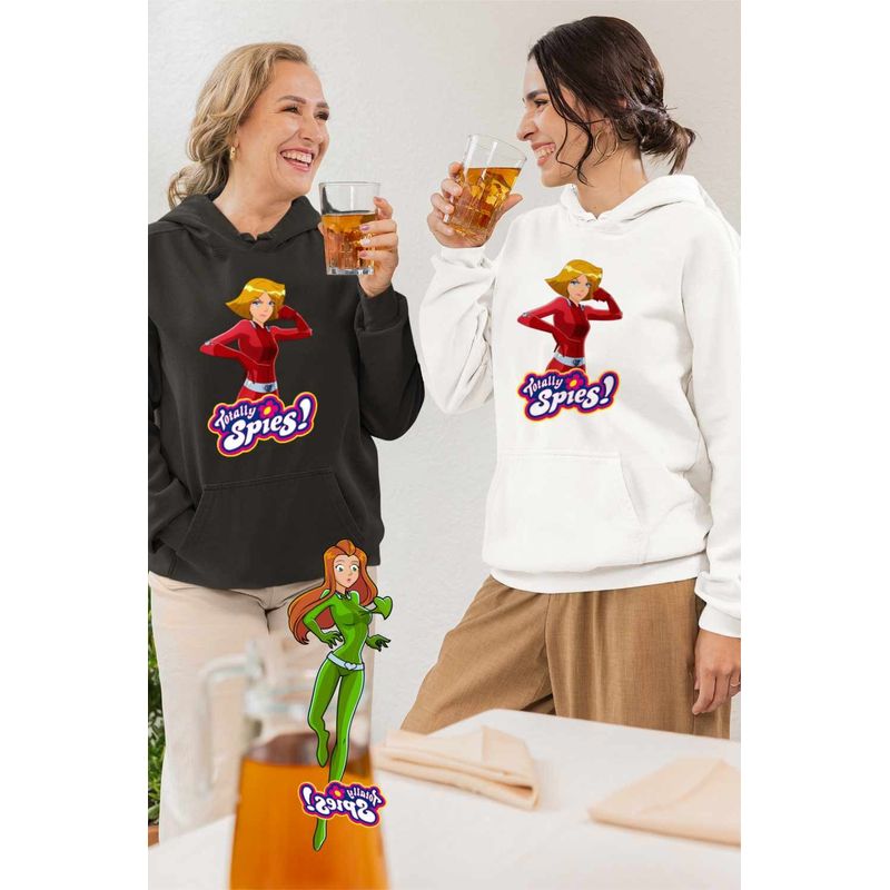Fashion, accesorii si bijuterii - Femei - Imbracaminte femei - Hanorace femei - Hanorac Femei Spioanele Clover Totally Spies, alb, marime 2XL - Infinity.ro
