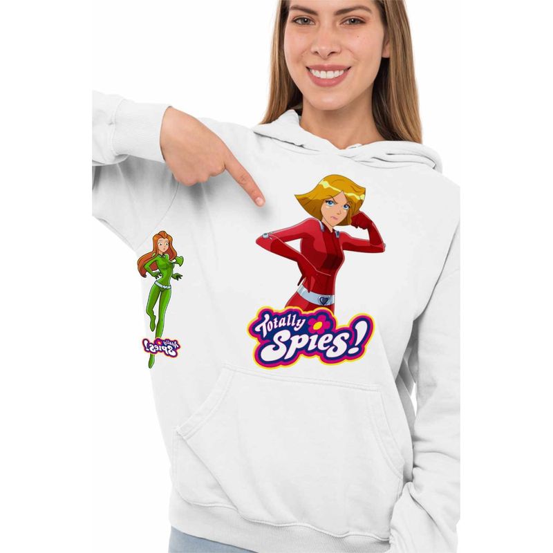 Fashion, accesorii si bijuterii - Femei - Imbracaminte femei - Hanorace femei - Hanorac Femei Spioanele Clover Totally Spies, alb, marime 2XL - Infinity.ro
