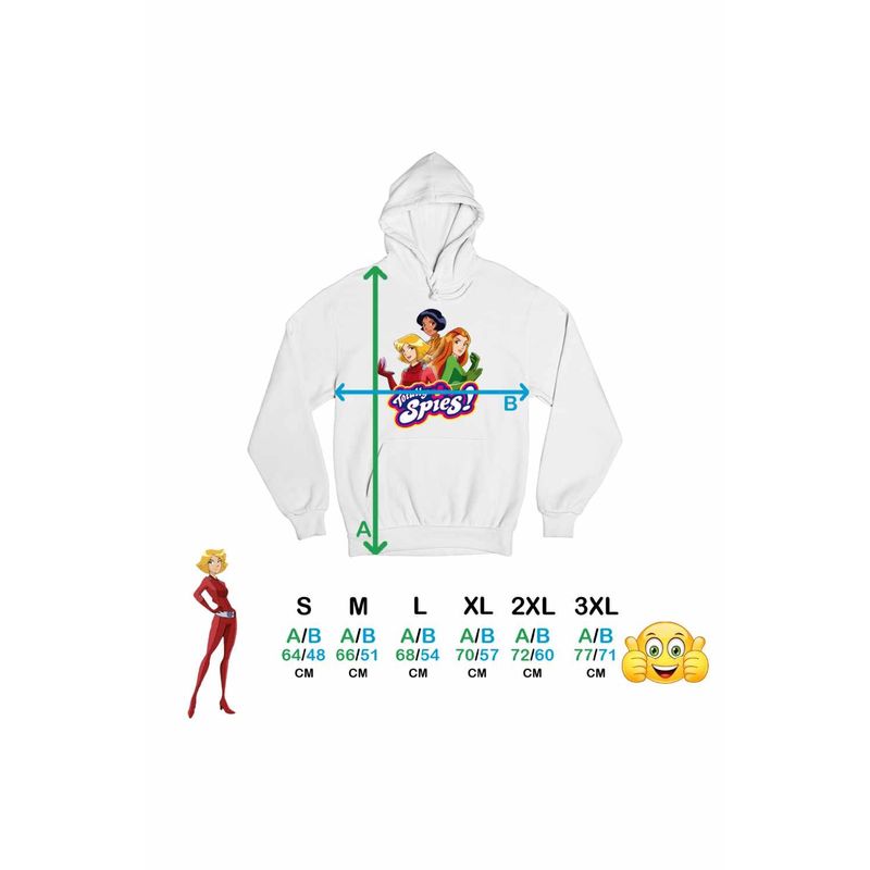 Fashion, accesorii si bijuterii - Femei - Imbracaminte femei - Hanorace femei - Hanorac Femei Spioanele Aventuri Desene Spioni, alb, marime 2XL - Infinity.ro