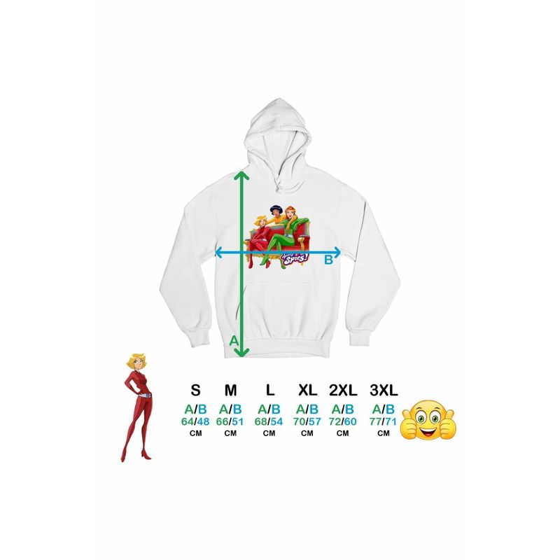 Fashion, accesorii si bijuterii - Femei - Imbracaminte femei - Hanorace femei - Hanorac Femei Spioanele Misiune Totally Spies, alb, marime 2XL - Infinity.ro