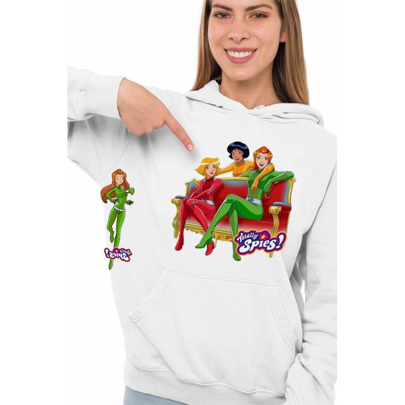Fashion, accesorii si bijuterii - Femei - Imbracaminte femei - Hanorace femei - Hanorac Femei Spioanele Misiune Totally Spies, alb, marime 2XL - Infinity.ro