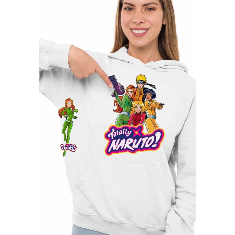 Fashion, accesorii si bijuterii - Femei - Imbracaminte femei - Hanorace femei - Hanorac Femei Spioanele Naruto Agenti Secreti Subacoperire, alb, marime 2XL - Infinity.ro