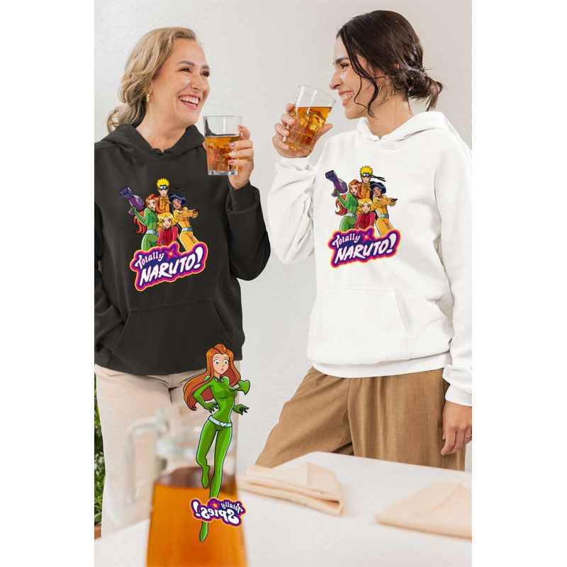 Fashion, accesorii si bijuterii - Femei - Imbracaminte femei - Hanorace femei - Hanorac Femei Spioanele Naruto Agenti Secreti Subacoperire, alb, marime 2XL - Infinity.ro