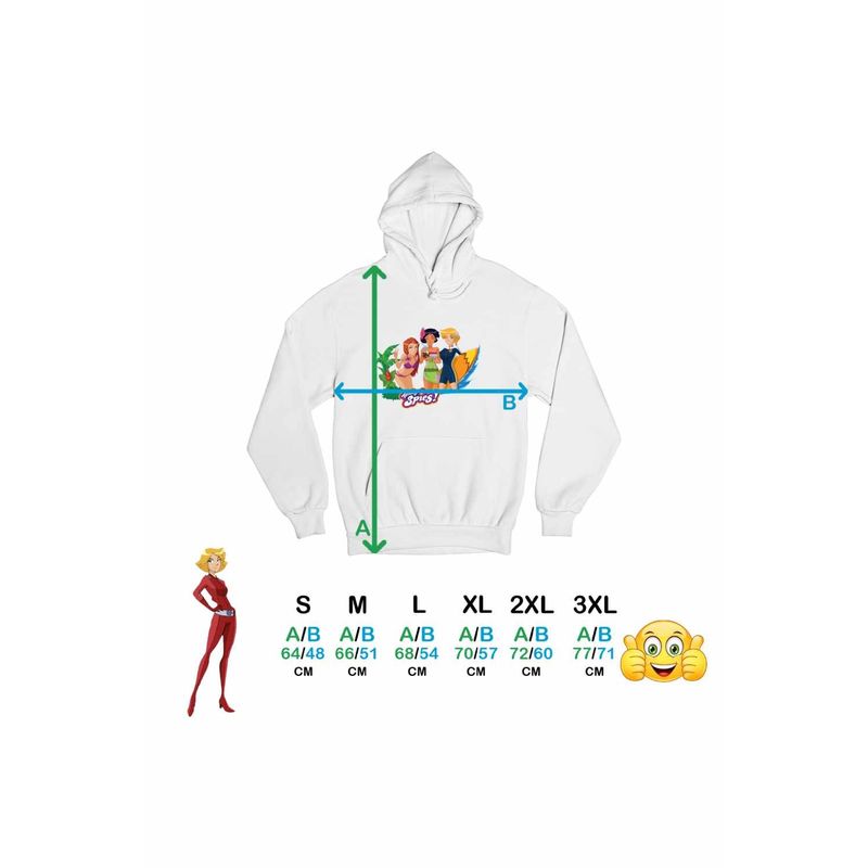 Fashion, accesorii si bijuterii - Femei - Imbracaminte femei - Hanorace femei - Hanorac Femei Spioanele Plaja Desene Animate Agenti Misiune, alb, marime 2XL - Infinity.ro