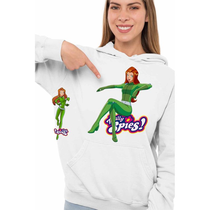 Fashion, accesorii si bijuterii - Femei - Imbracaminte femei - Hanorace femei - Hanorac Femei Spioanele Sam Totally Spies, alb, marime 2XL - Infinity.ro