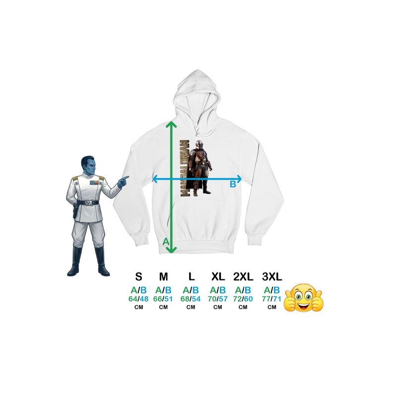 Fashion, accesorii si bijuterii - Femei - Imbracaminte femei - Hanorace femei - Hanorac Femei Star Wars Mandalorian, alb, marime 2XL - Infinity.ro