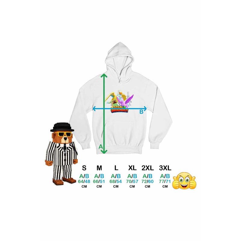 Fashion, accesorii si bijuterii - Femei - Imbracaminte femei - Hanorace femei - Hanorac Femei Steal a Brainrot Roblox Griffin Pegasus Meme, alb, marime 2XL - Infinity.ro