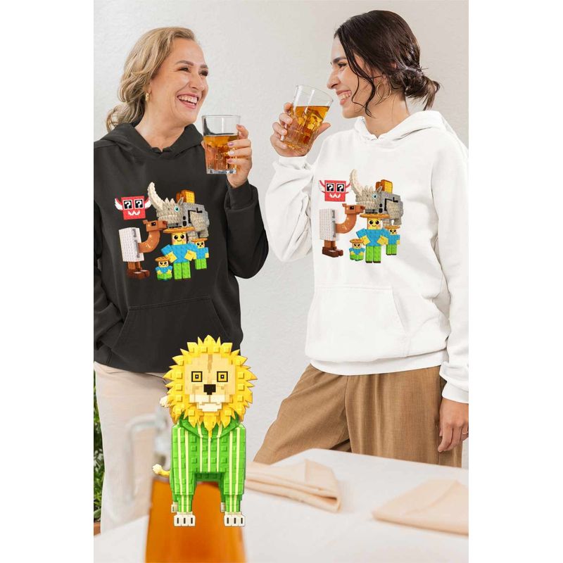 Fashion, accesorii si bijuterii - Femei - Imbracaminte femei - Hanorace femei - Hanorac Femei Steal a Brainrot Noobinis Roblox Meme, alb, marime 2XL - Infinity.ro