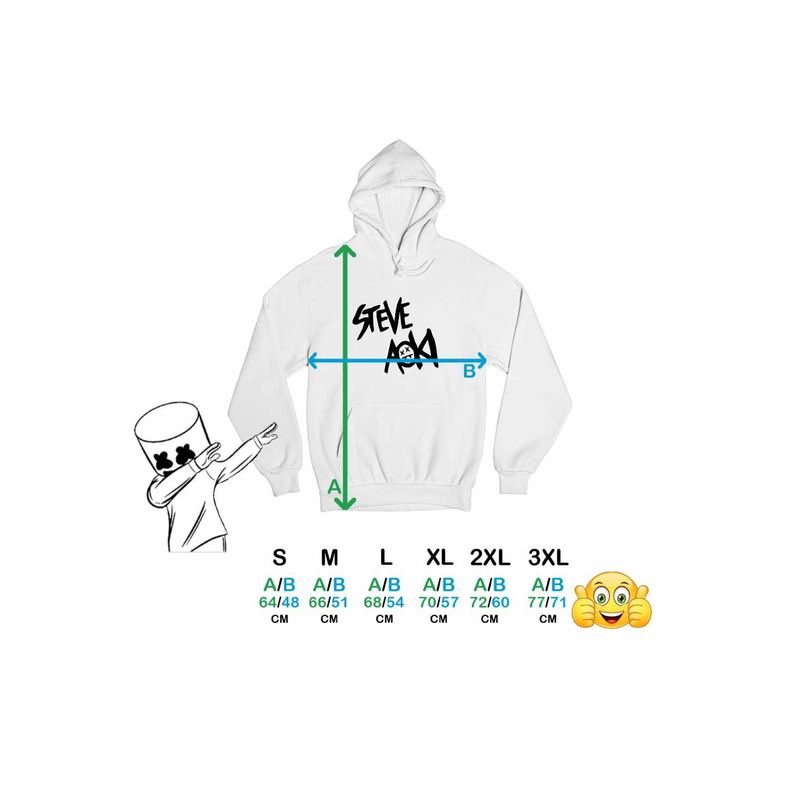 Fashion, accesorii si bijuterii - Femei - Imbracaminte femei - Hanorace femei - Hanorac Femei Steve Aoki, alb, marime 2XL - Infinity.ro